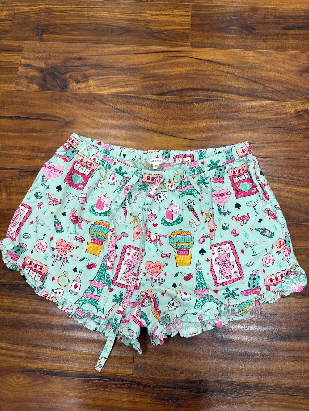 Printfresh Women’s Mint Printed Lounge Shorts